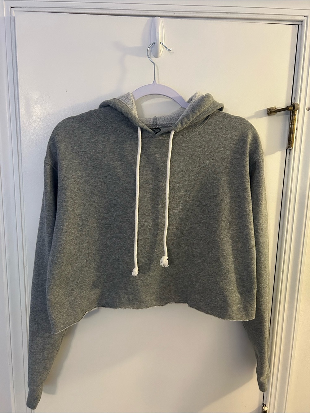 Women’s Grey Target Cropped Hoodie